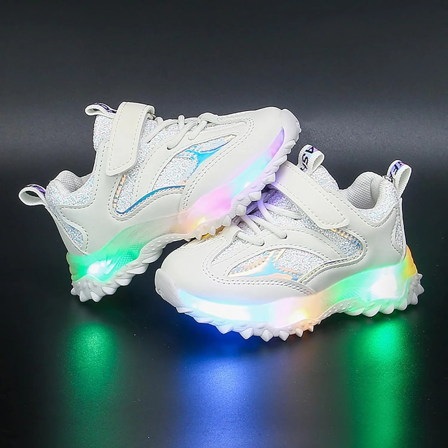 Spring Autumn Non Slip Soft Sole Baby Toddler LED Flashing Lights Shoes Boys Girls Kids Sports Shoes Shews for Girls