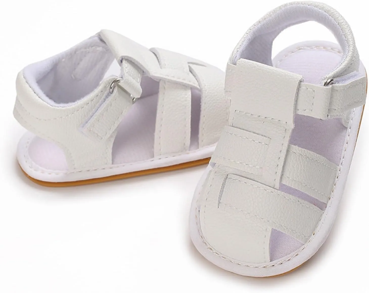 Squeaky Shoes for Infant Boys Girls Anti-Slip Sandals for Toddler Walking Shoes Baby Rubber Sole Open-Toe Sandals