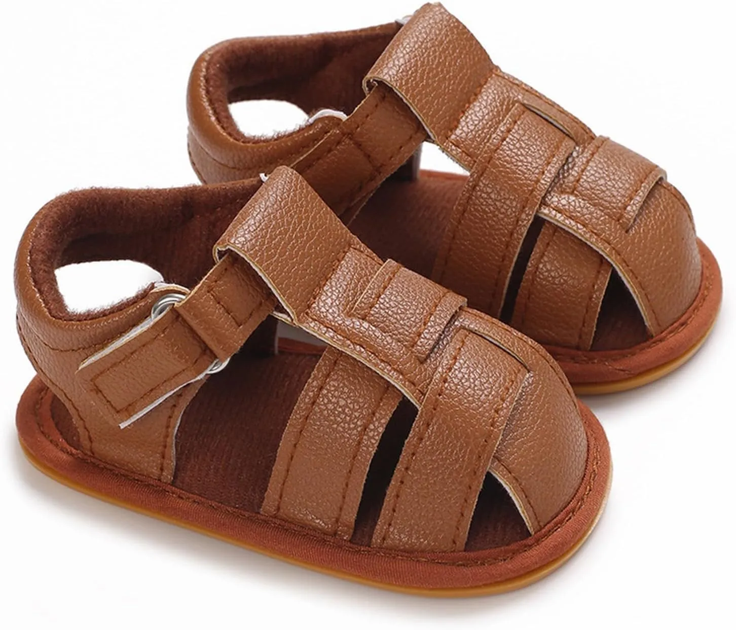Squeaky Shoes for Infant Boys Girls Anti-Slip Sandals for Toddler Walking Shoes Baby Rubber Sole Open-Toe Sandals