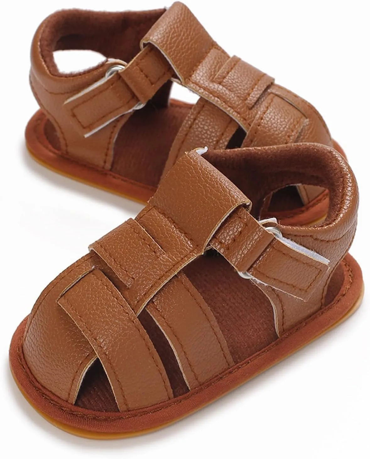 Squeaky Shoes for Infant Boys Girls Anti-Slip Sandals for Toddler Walking Shoes Baby Rubber Sole Open-Toe Sandals