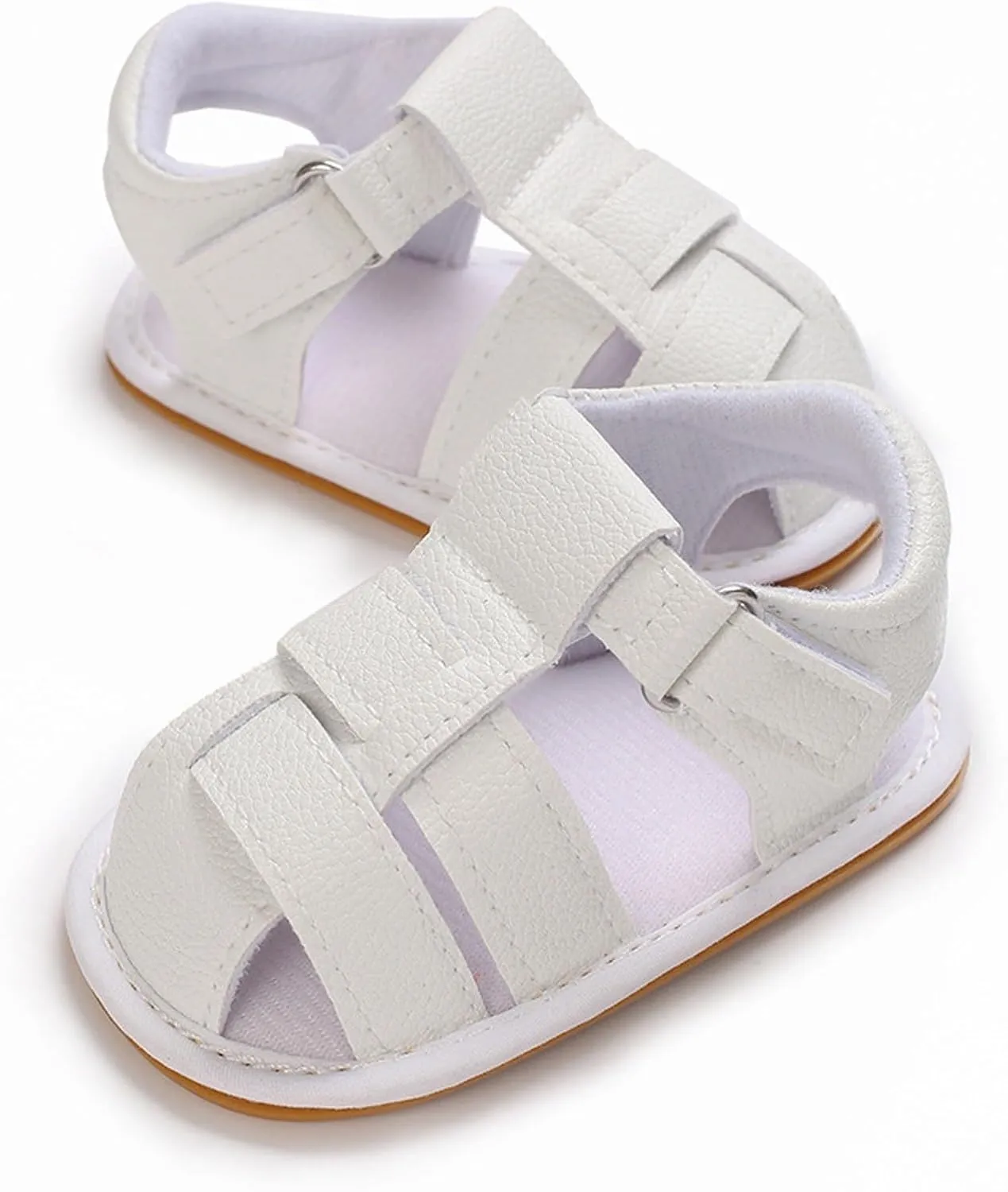 Squeaky Shoes for Infant Boys Girls Anti-Slip Sandals for Toddler Walking Shoes Baby Rubber Sole Open-Toe Sandals