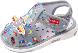 Summer Children Infant Toddler Shoes Girls Sandals Flat Bottom Non Slio Open Toe Slip Breathable Soft Cartoon Space Pattern Baby Walkers Shoes Girls