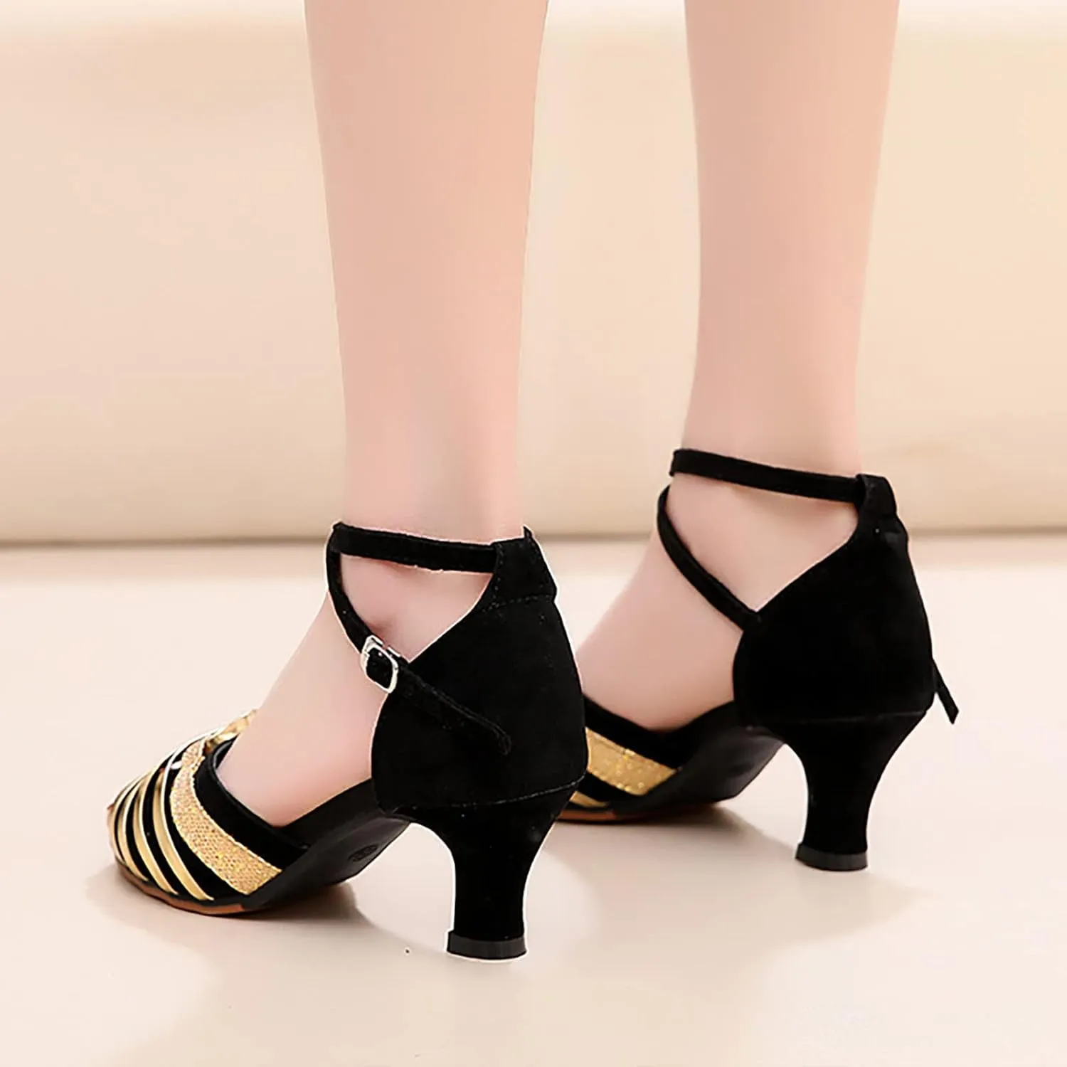 Summer Women's Large Latin Dance Shoes Square Dance Thick Heel Low Heel Sandals Hiking Sandals Women
