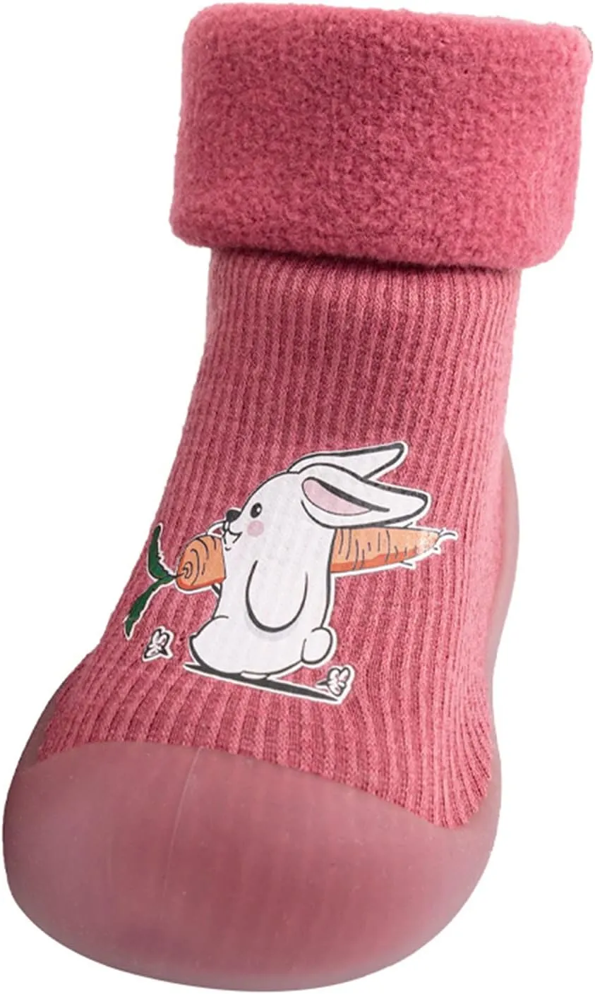 Tennis Shoes for Children Rubber Boys Girls Sole Toddler Knit Soft Warm Baby Stocking Shoes Socks Slipper Shoes