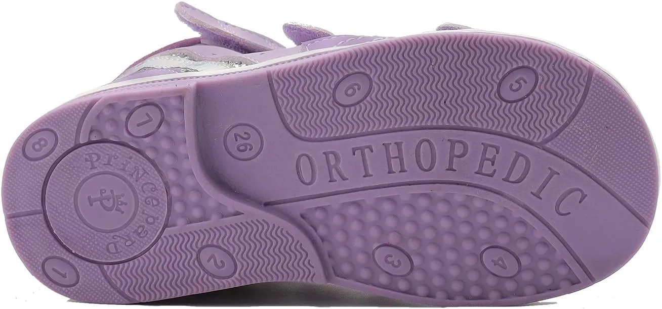 Toddler Arch and Ankle Support Orthopaedic Sandals,Purple High Top AFO Shoes