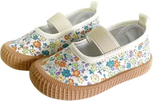 Toddler Baby Boy Girl Flat Canvas Shoes Summer Baby Soft Sole Tennis Shoes Closed Toe Shoes for Kids