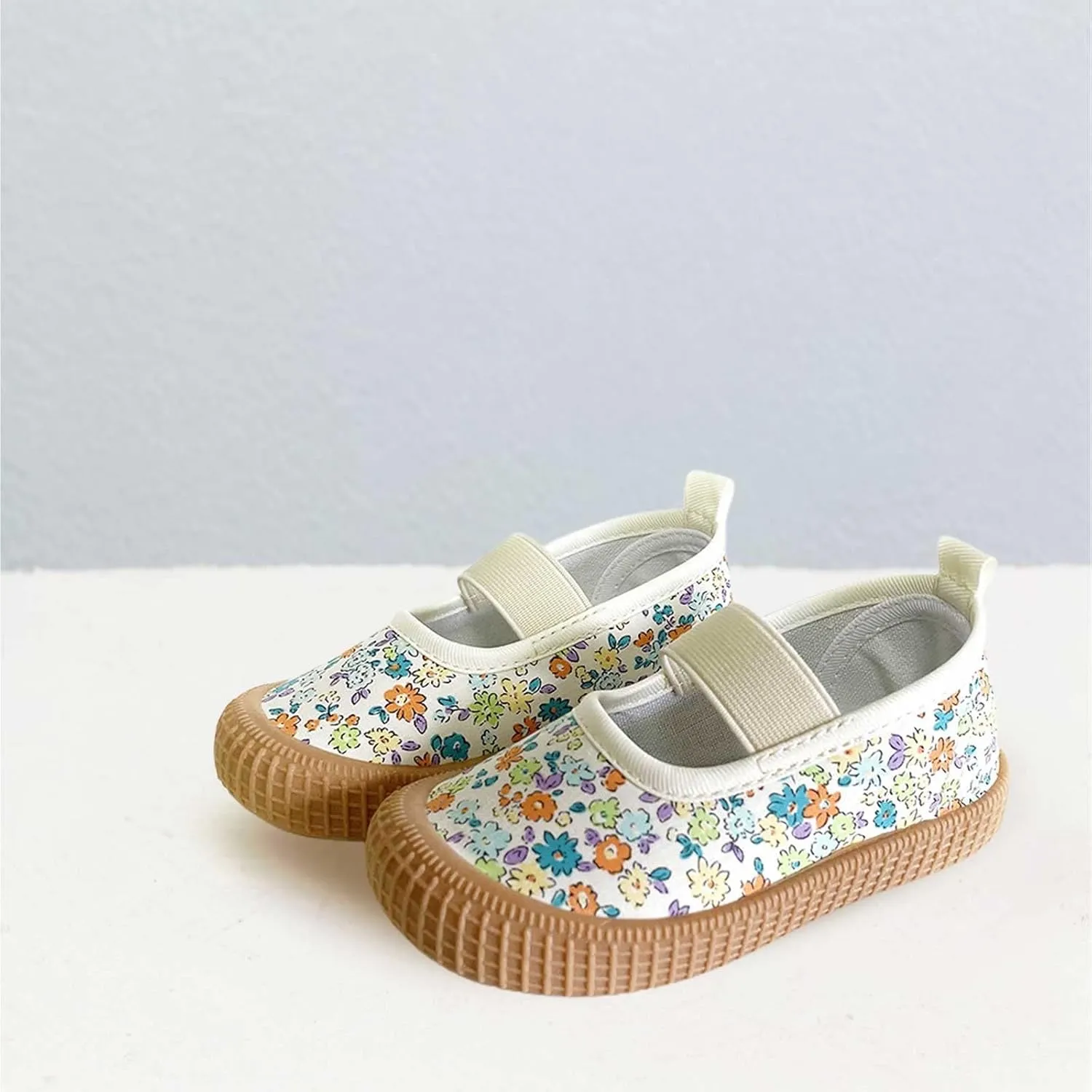 Toddler Baby Boy Girl Flat Canvas Shoes Summer Baby Soft Sole Tennis Shoes Closed Toe Shoes for Kids