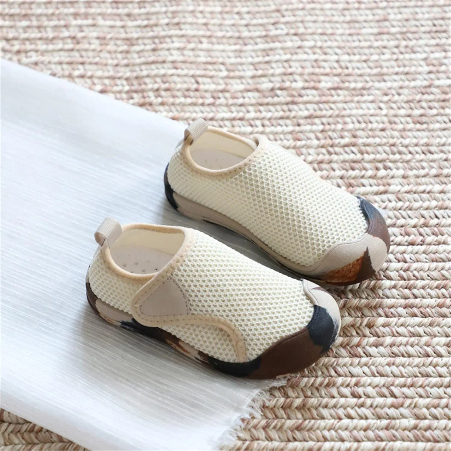 Toddler Baby Boy Girl Shoes Breathable Shoes Baotou Sneakers Mesh Baby Soft Sole Girls Basketball Shoes Size 4 Big Kid
