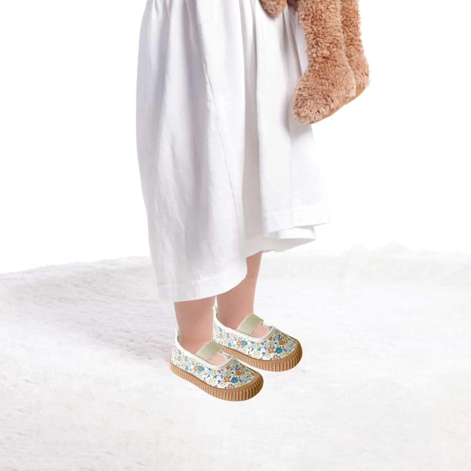 Toddler Baby Boy Girl Shoes Flat Shoes Bao Head One Foot Off Girl Canvas Shoes Baby Soft Sole Casual Underarm Our Girls