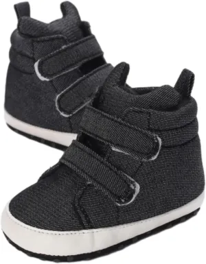 Toddler Baby Boys Girls High Tops Ankle Sneakers Soft Anti Slip Sole PU Leather Infant Newborn Shoes Size 12 Kids