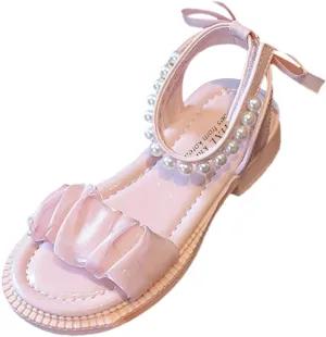 Toddler Baby Girl Child Summer Shoes Lace Sandals Non Slip Soft Sole Open Toe Shoes Elegant (Pink, 2.5 Big Kids)