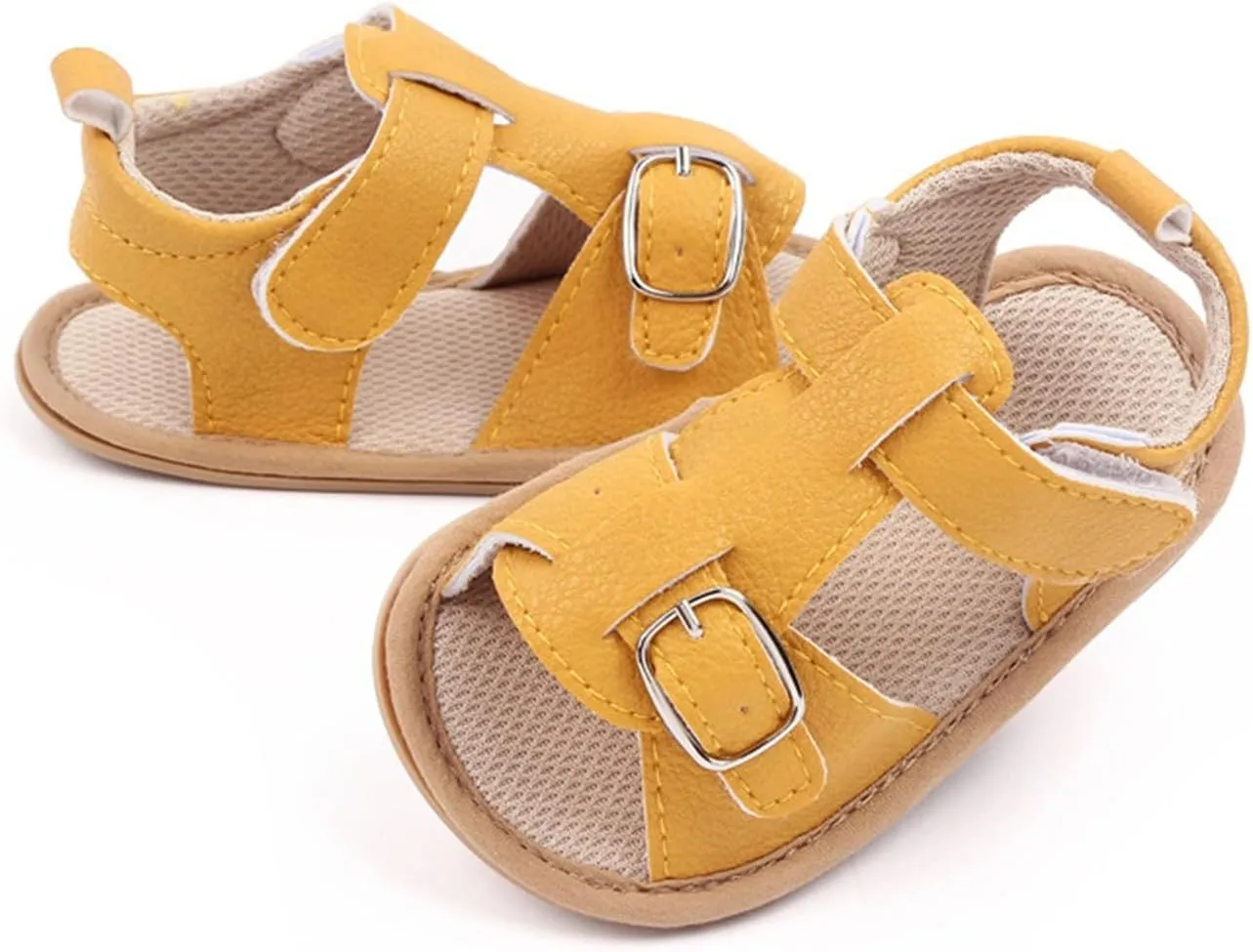 Toddler Baby Girl Sandals Summer Soft Sole Anti-Slip Crib Shoes Open Toe Princess Dress Flats Cute Infant First Walker Shoes