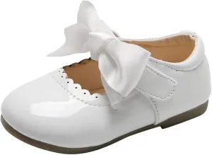 Toddler Baby Girls Mary Jane Flats Infant Newborn Walking Shoes Soft Rubber Sole Princess Wedding Dress Shoes