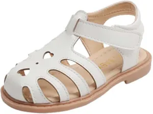 Toddler Baby Girls Sandals Slip On Falts Shoes Cute Weave Hollow Out Non-Slip Soft Sole Beach Sandal Shoe Comfort K-756 Beige 10