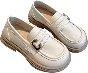 Toddler Baby Girls Sneaker Shoes Solid Rubber Sole Soft Non Slip Metal Decorative Buckle Casual Flip Flops Shoes