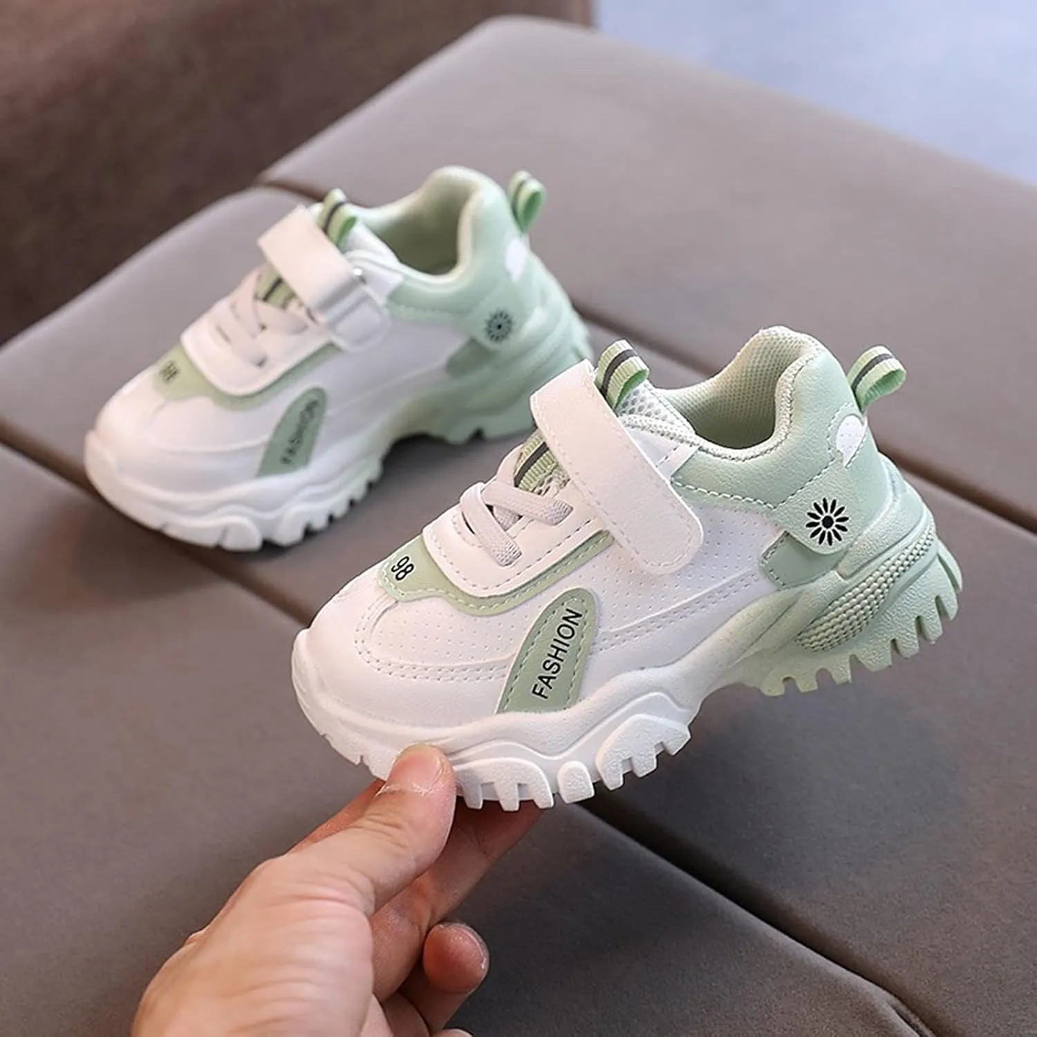 Toddler Baby Kid Girl Boy Shoes Soft Sole Non Slip Mesh Sandals Lightweight Sneakers Sport Shoes (Green, 9 Toddler)