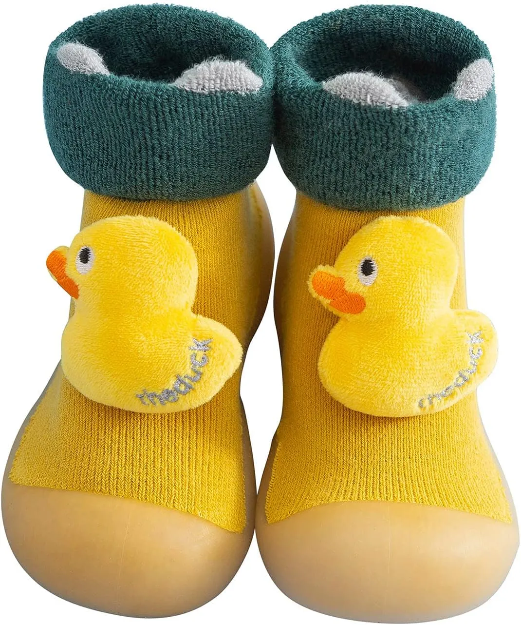 Toddler Baby Solid Warm Knit Rubber Sock Shoes Kids Boys Girls Soft Sole Dinosaur Print Stockings Fall Slipper