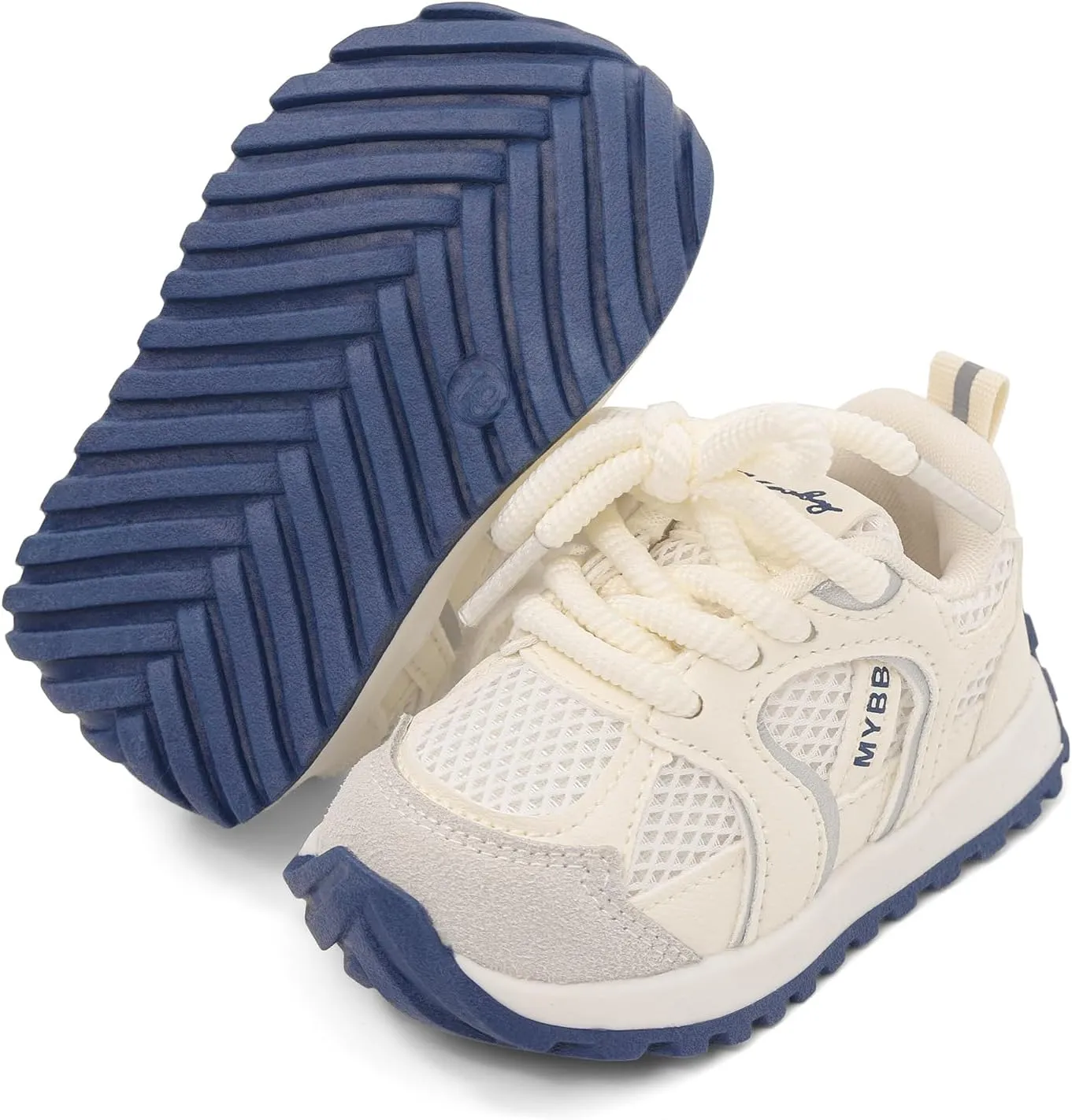 Toddler Boy Girl Sneakers Fixed-tie Flexible Baby Walking Running Tennis Athletic Shoes