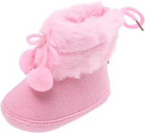 Toddler Boys Booties Girls Plush Snow Warming Shoes Baby Soft Boots Infant Baby Shoes Boy Tennis