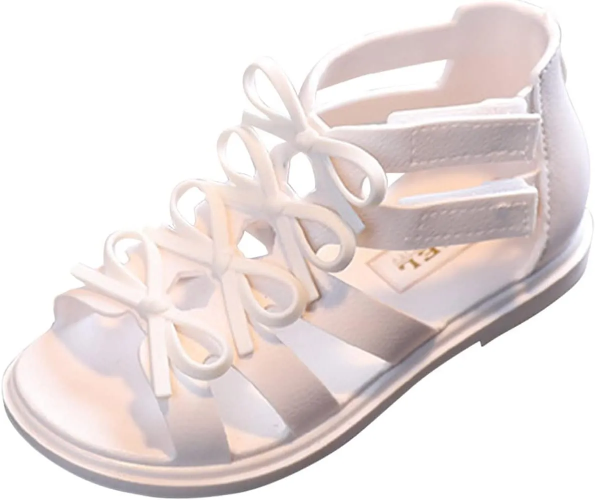 Toddler Boys Girls Sandals Shoes Baby Kids Children Cute Candy Slip On Hollow Out Non-Slip Soft Sole Beach Shoes U-387 White 15