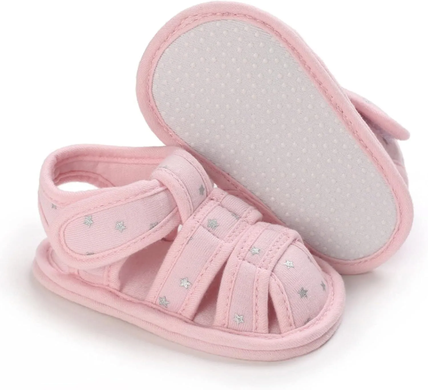 Toddler Cotton Gldiator Sandals Comfy Breathable Closed Toe Flat Shoes Baby Boys Girls Indoor Infant Walking Shoes