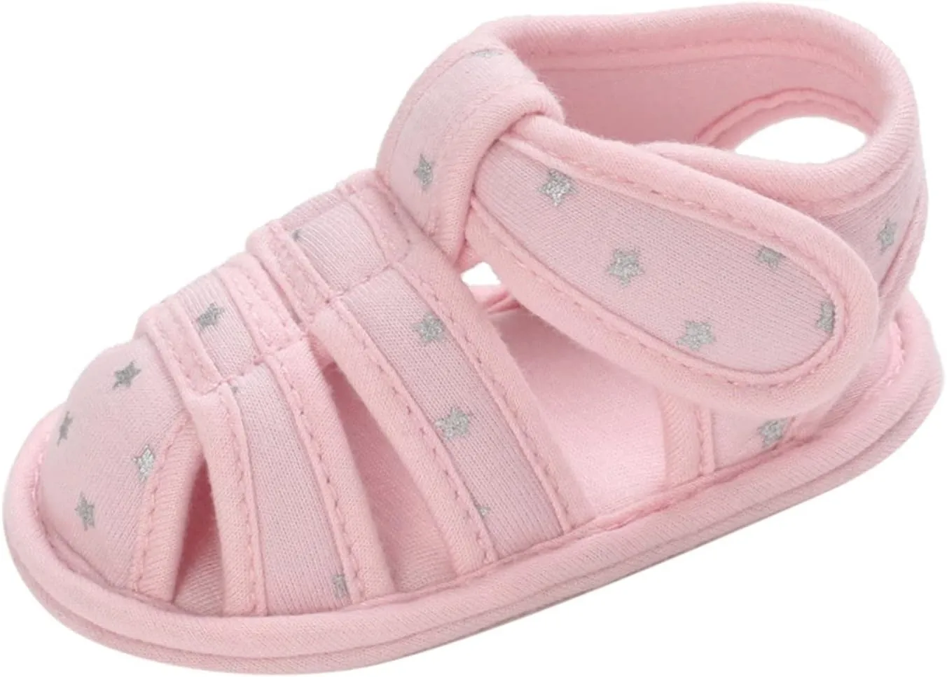 Toddler Cotton Gldiator Sandals Comfy Breathable Closed Toe Flat Shoes Baby Boys Girls Indoor Infant Walking Shoes