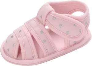 Toddler Cotton Gldiator Sandals Comfy Breathable Closed Toe Flat Shoes Baby Boys Girls Indoor Infant Walking Shoes