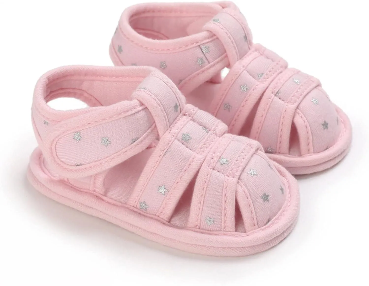 Toddler Cotton Gldiator Sandals Comfy Breathable Closed Toe Flat Shoes Baby Boys Girls Indoor Infant Walking Shoes