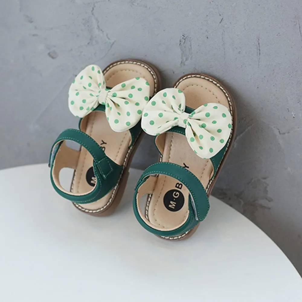 Toddler Girl Sandals Soft Open Toe Sandals for Kids Little Girl Cute Bow Flats Dress Sandals Summer Shoes