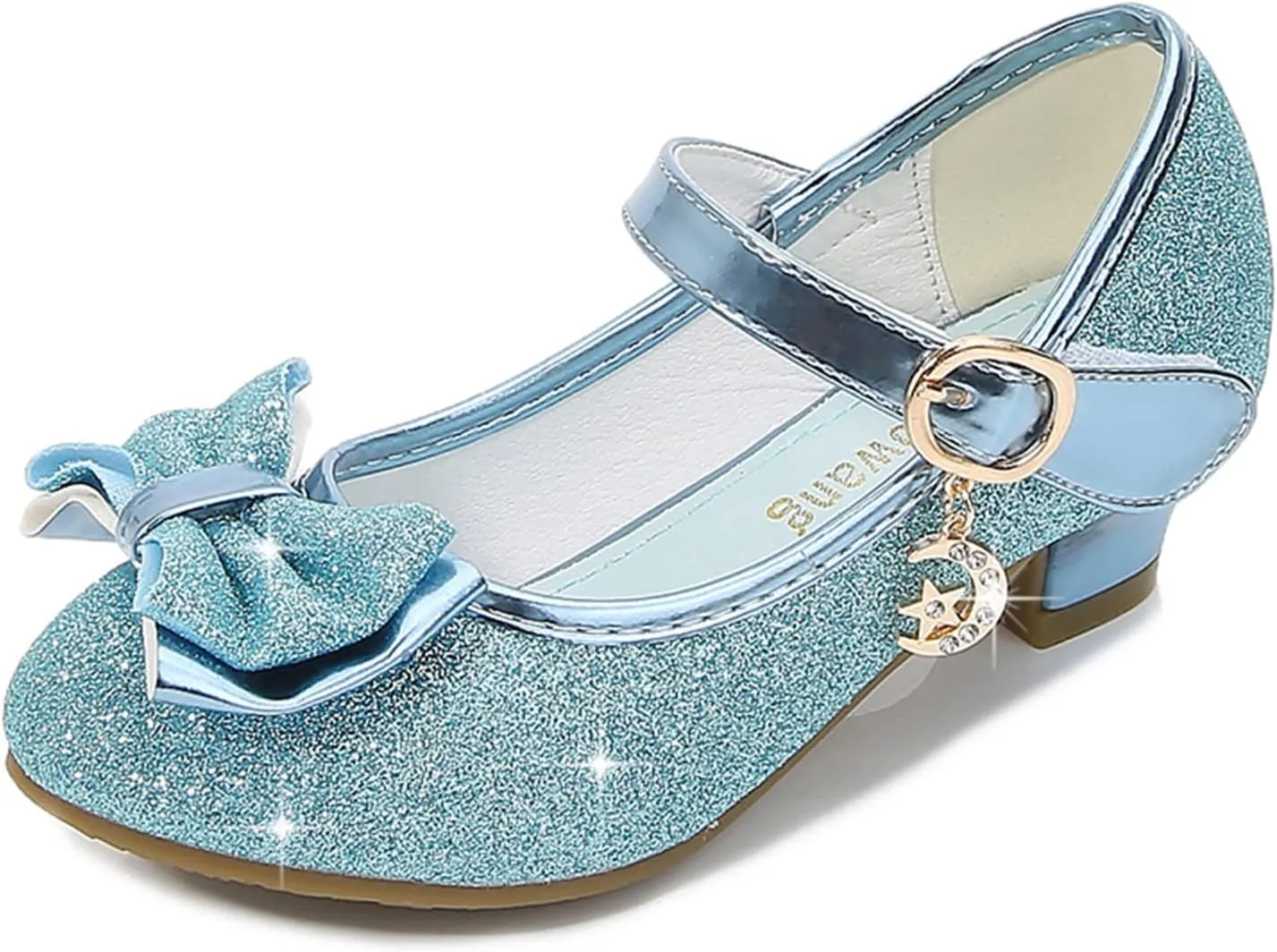 Toddler Girl Shoes,Little Kid Girls Dress Princess Shoes Sequins Bowknot Low Heels Party Dance Shoes 4-9 Years