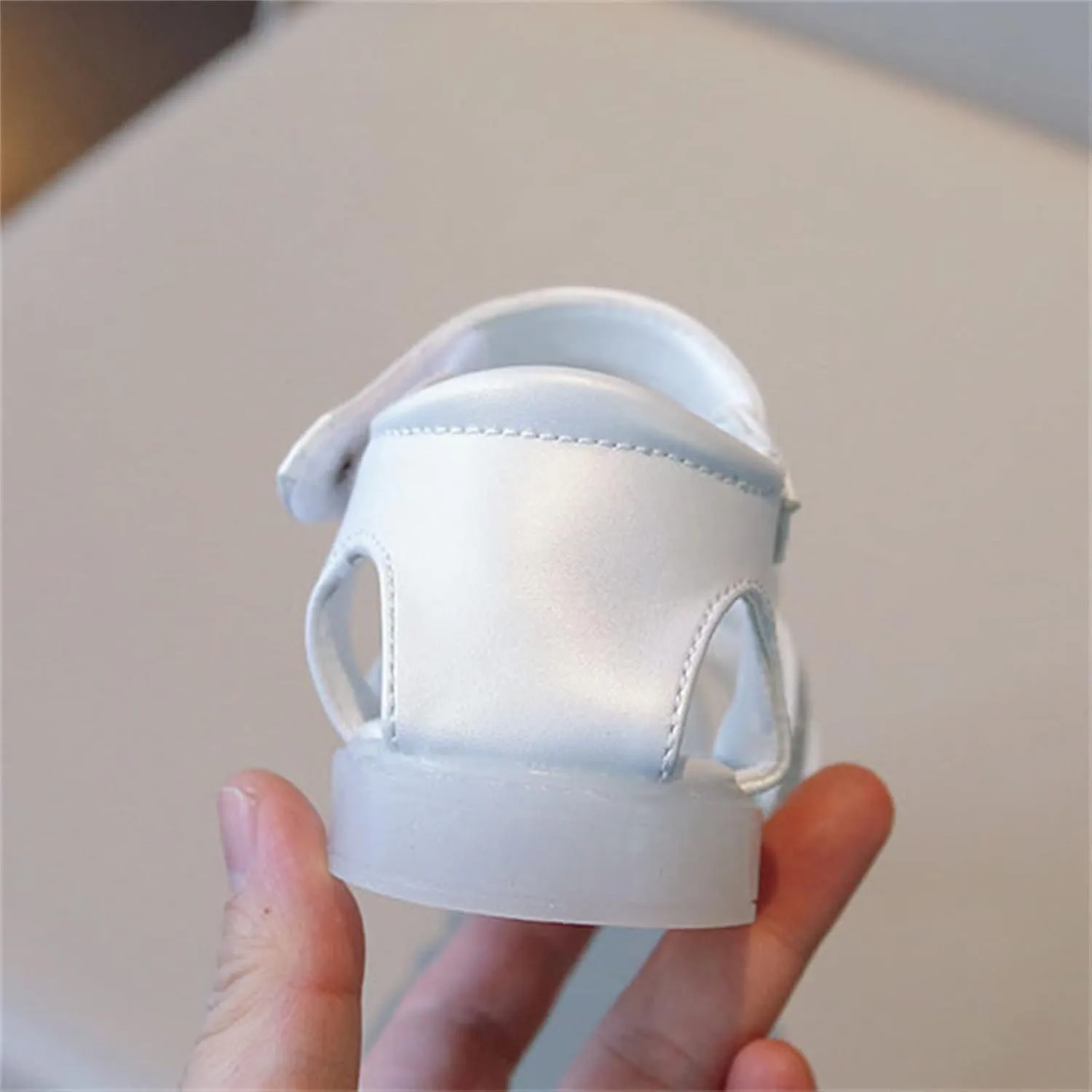 Toddler Girls 3D Butterfly Print Sandals Summer Outdoor Soft Rubber Sole Beach Water Shoes Dress Baby Mary Jane Shoes (White, 13.5 Little Child)