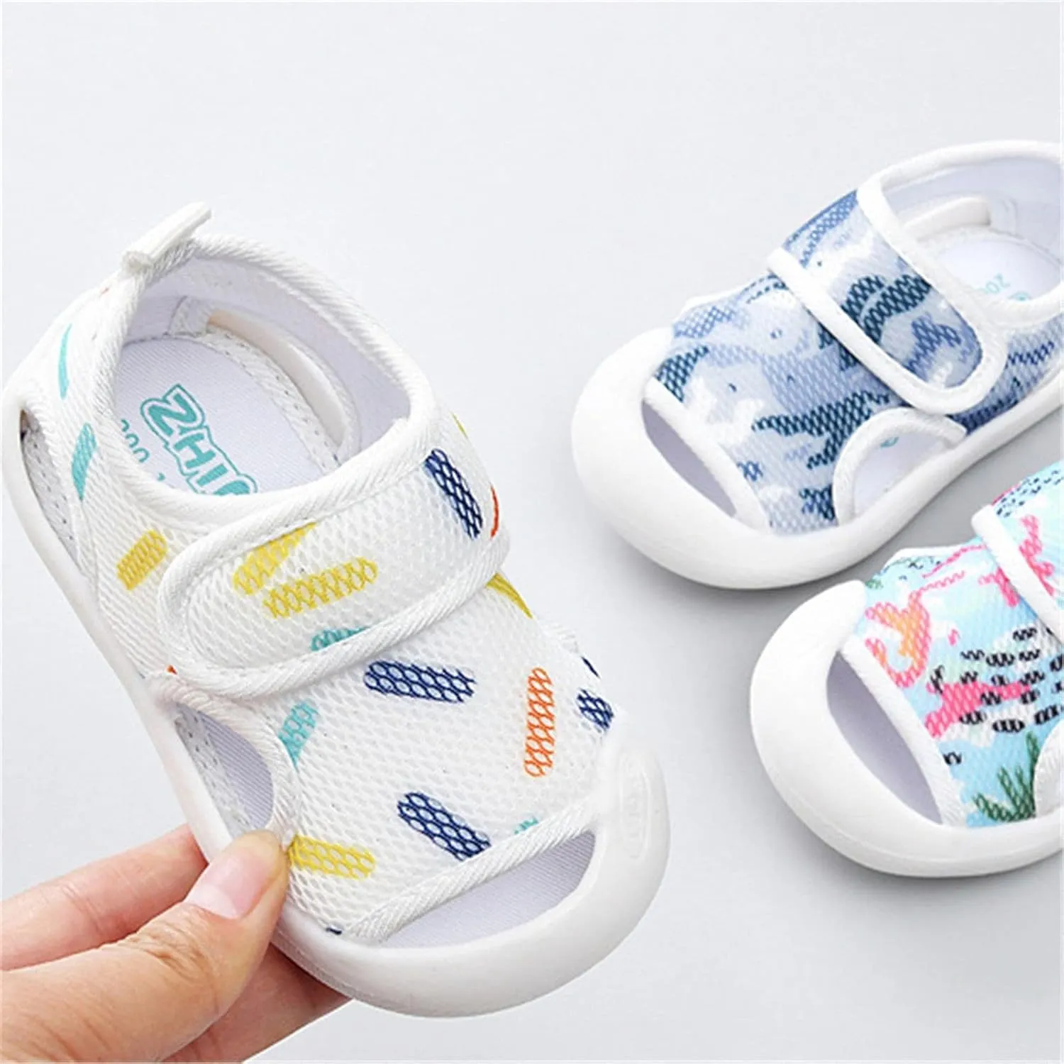 Toddler Girls Boys Shoes Sandals Flat Bottom Non Slio Half Open Toe Slip Breathable Soft Shoes Baby Girl Sandals 12-18 Months