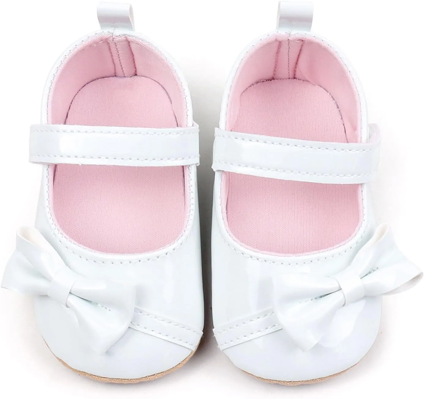 Toddler Girls PU Leather Solid Color Sandals Baby Infant Bow Close Toe Soft Sole Non Slip Flats Summer Casual Shoes