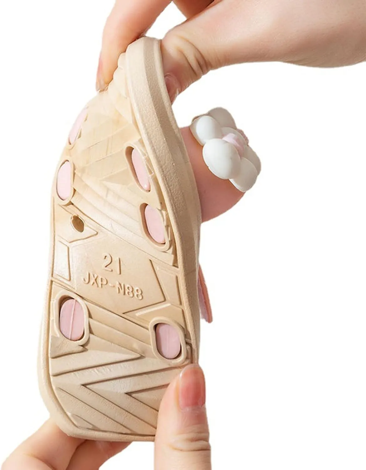 Toddler Girls Thickened Sole Summer Sandals Princess Fashion Soft Sole Open Toe Beach Water Shoes with Flower
