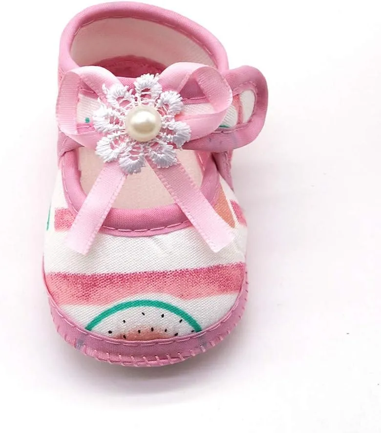 Toddler Girls Walking Sandals Shoes Sandals Prewalker Baby Single Shoes Soft Printing Girls Sole Watermelon Sandals