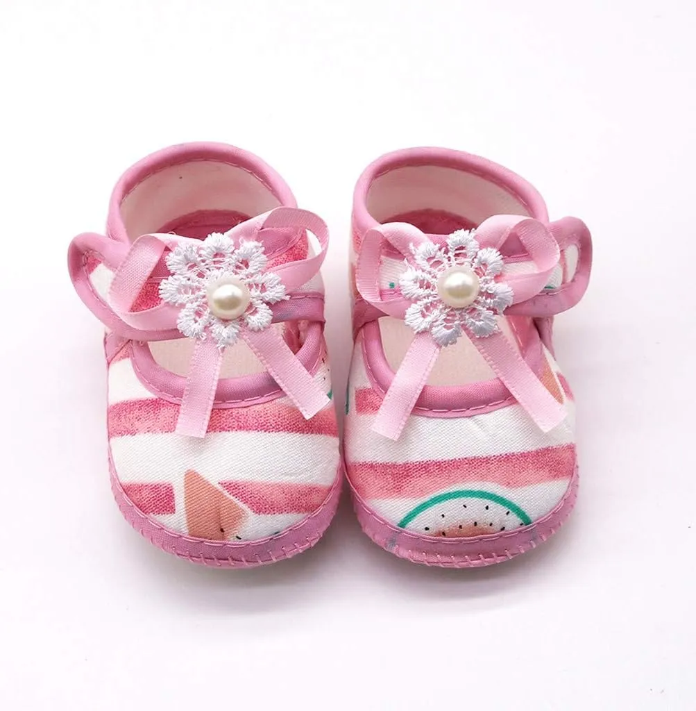 Toddler Girls Walking Sandals Shoes Sandals Prewalker Baby Single Shoes Soft Printing Girls Sole Watermelon Sandals