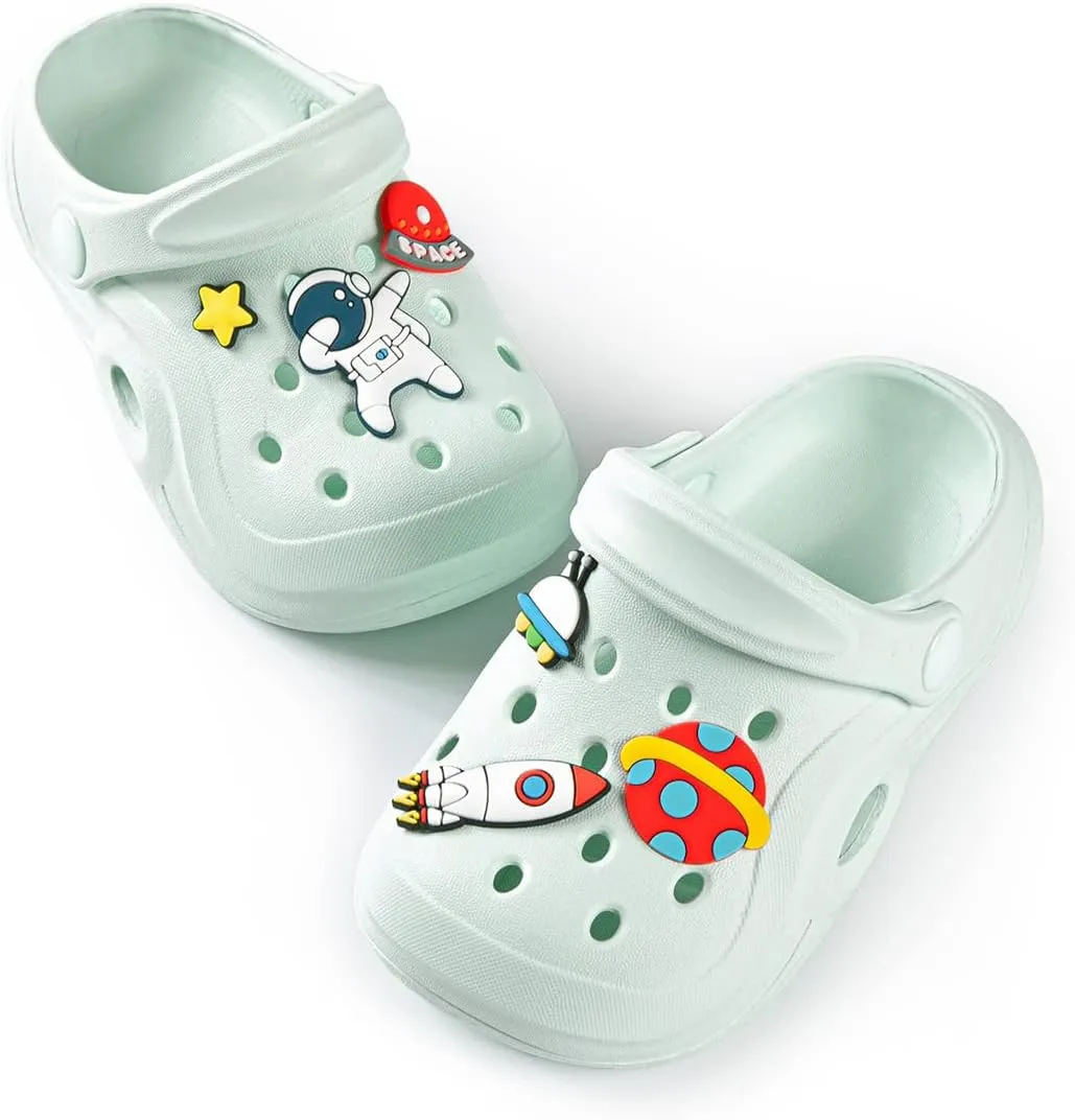 Toddler Kids Boys Girls Cute Garden Water Clogs Sandals Slip On Shoes Slipper Slides Lightweight Outdoor Summer Infant Children Beach Pool Shoes (Baby/Toddler Kids)