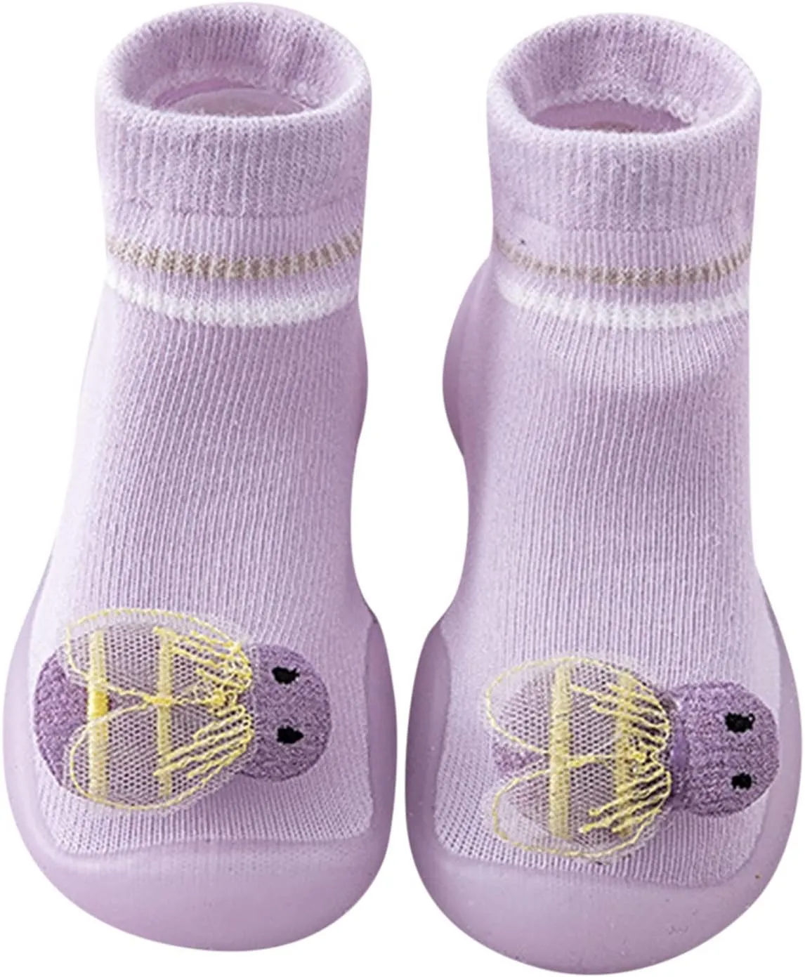Toddler Kids Infant Newborn Baby Boys Girls Shoes First Walkers Cute Cartoon Animals Summer (Purple, 12-18 Months)