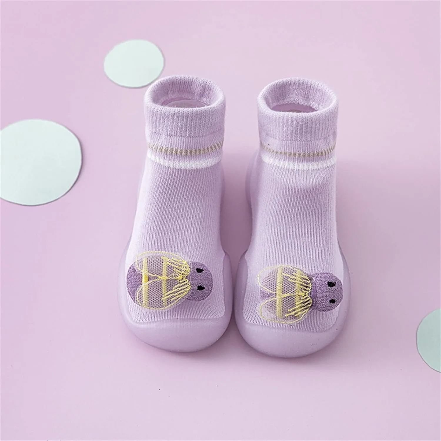 Toddler Kids Infant Newborn Baby Boys Girls Shoes First Walkers Cute Cartoon Animals Summer (Purple, 12-18 Months)