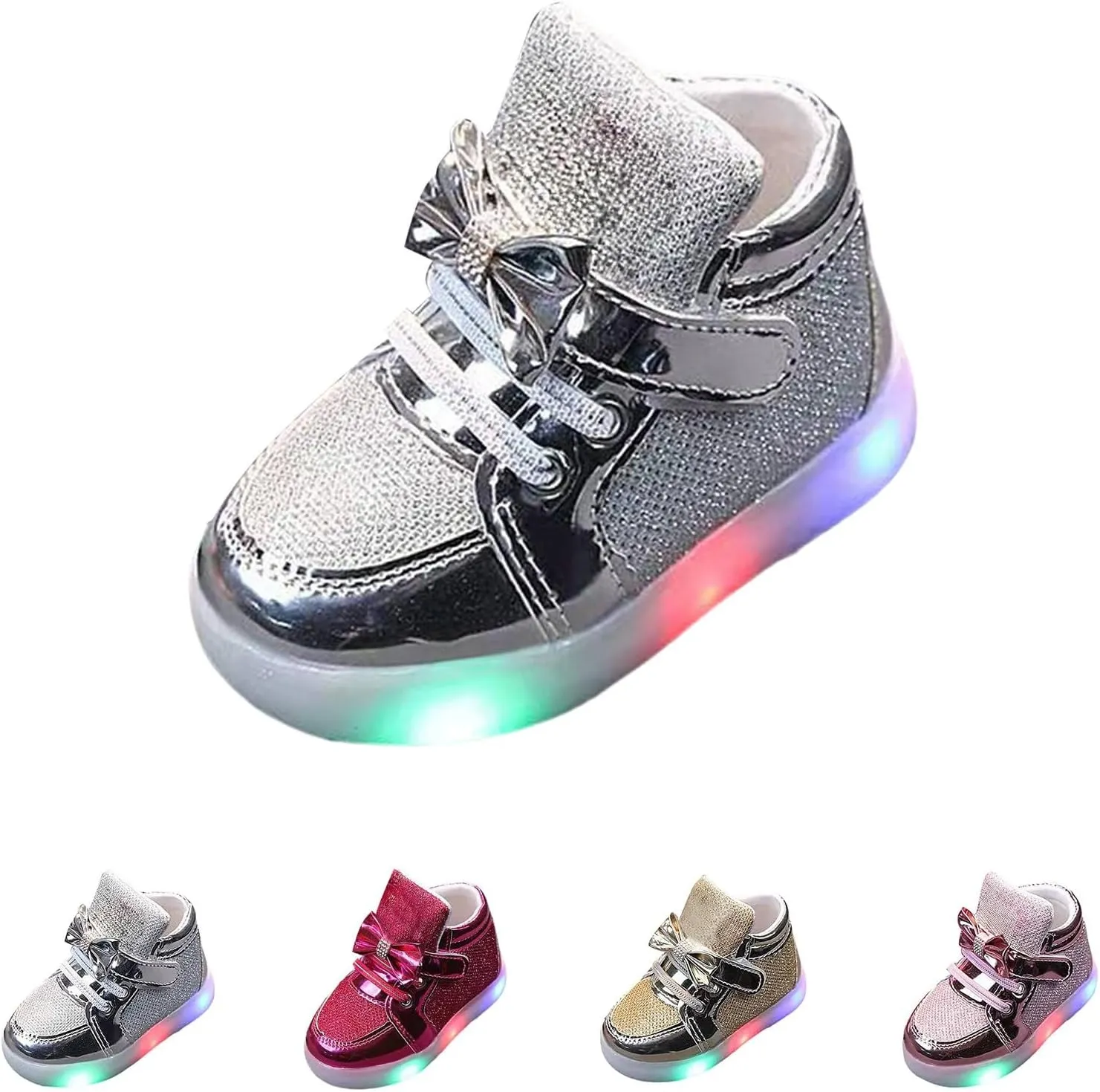 Toddler Kids Light Up Shoes Fashion LED Light Baby Shoes Casual Children Shoes Boys Girls Fashion Tennis Sneakers