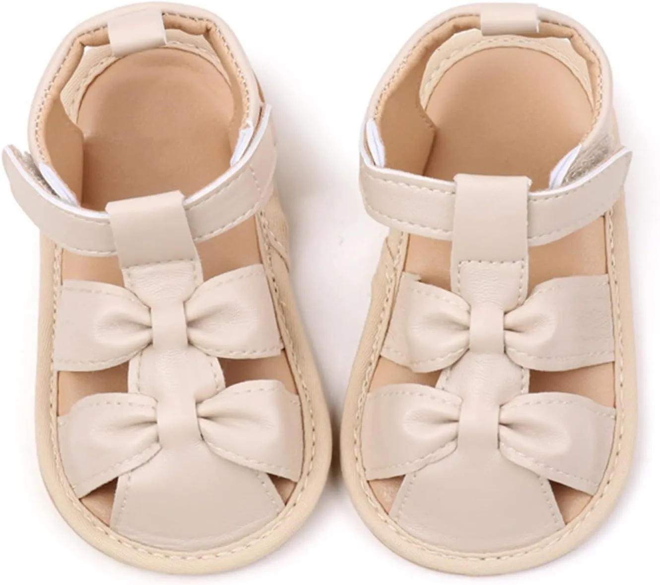 Toddler Leather Soft Open Toe Sandals Adjusted Strap Flat Wide Shoes Summer Barefoot Beach Pool Baby Infant Sandals