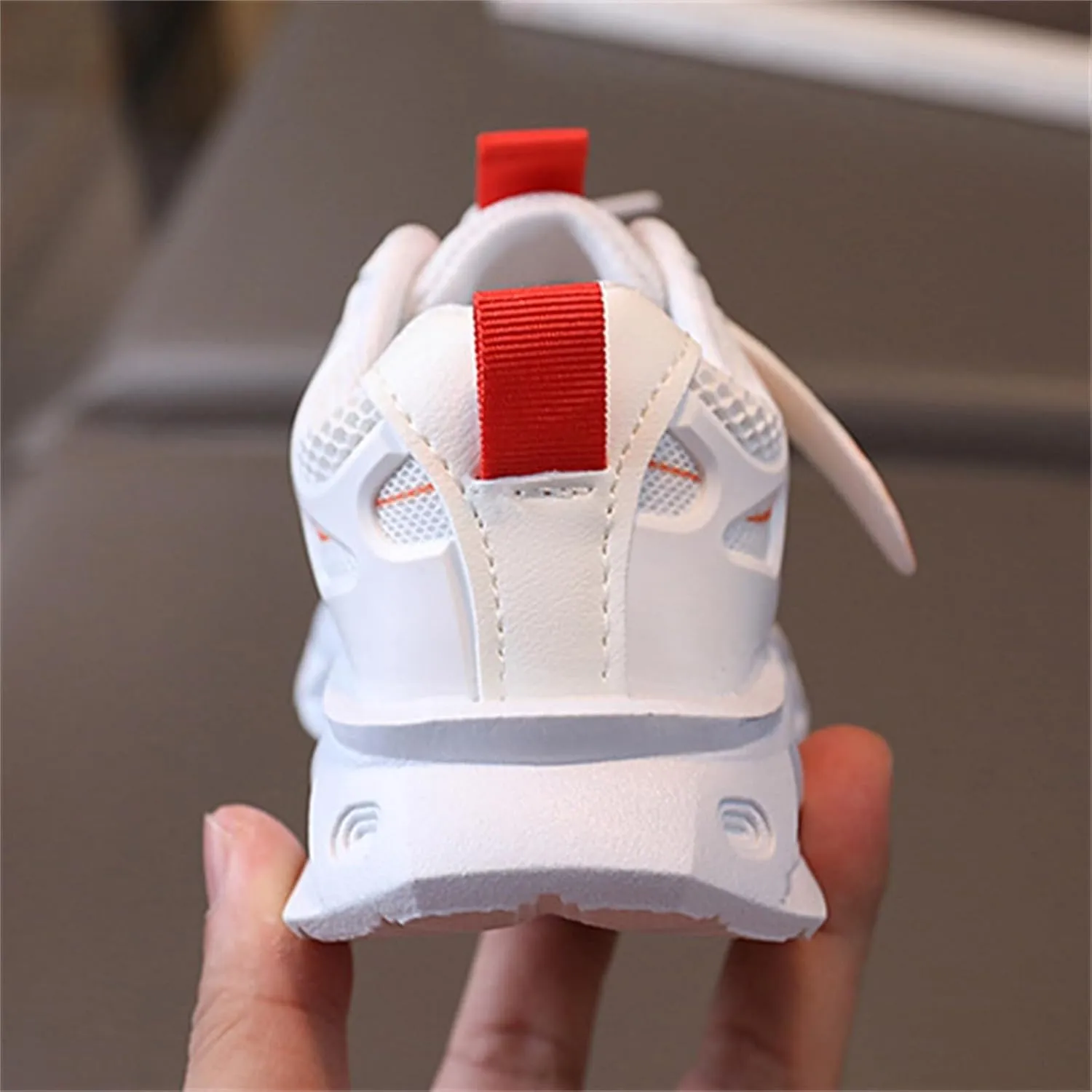 Toddler Rubber Mesh Sneaker Light Up Glitter Shoelace Ankle First Walking Shoes Baby Infant Boys Running Sport Shoes
