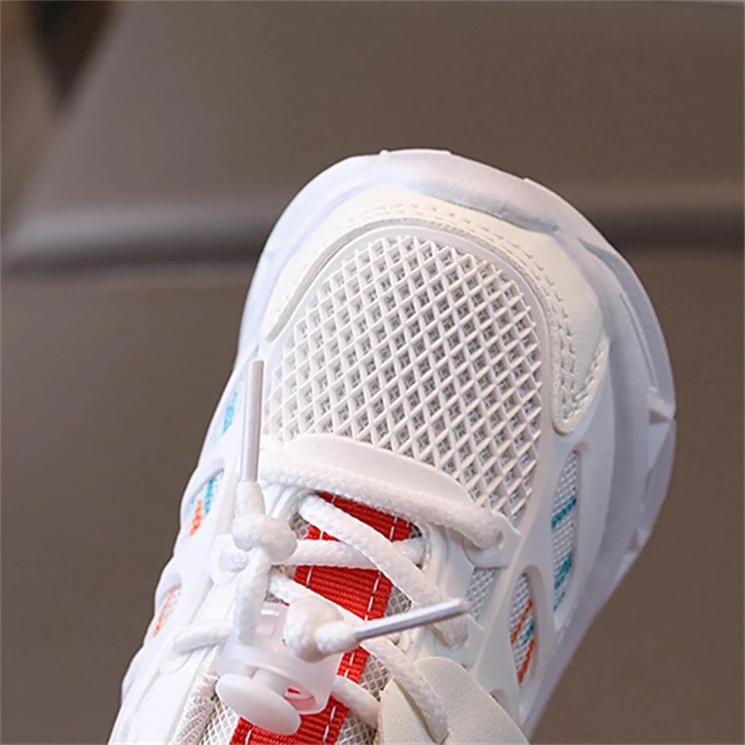 Toddler Rubber Mesh Sneaker Light Up Glitter Shoelace Ankle First Walking Shoes Baby Infant Boys Running Sport Shoes