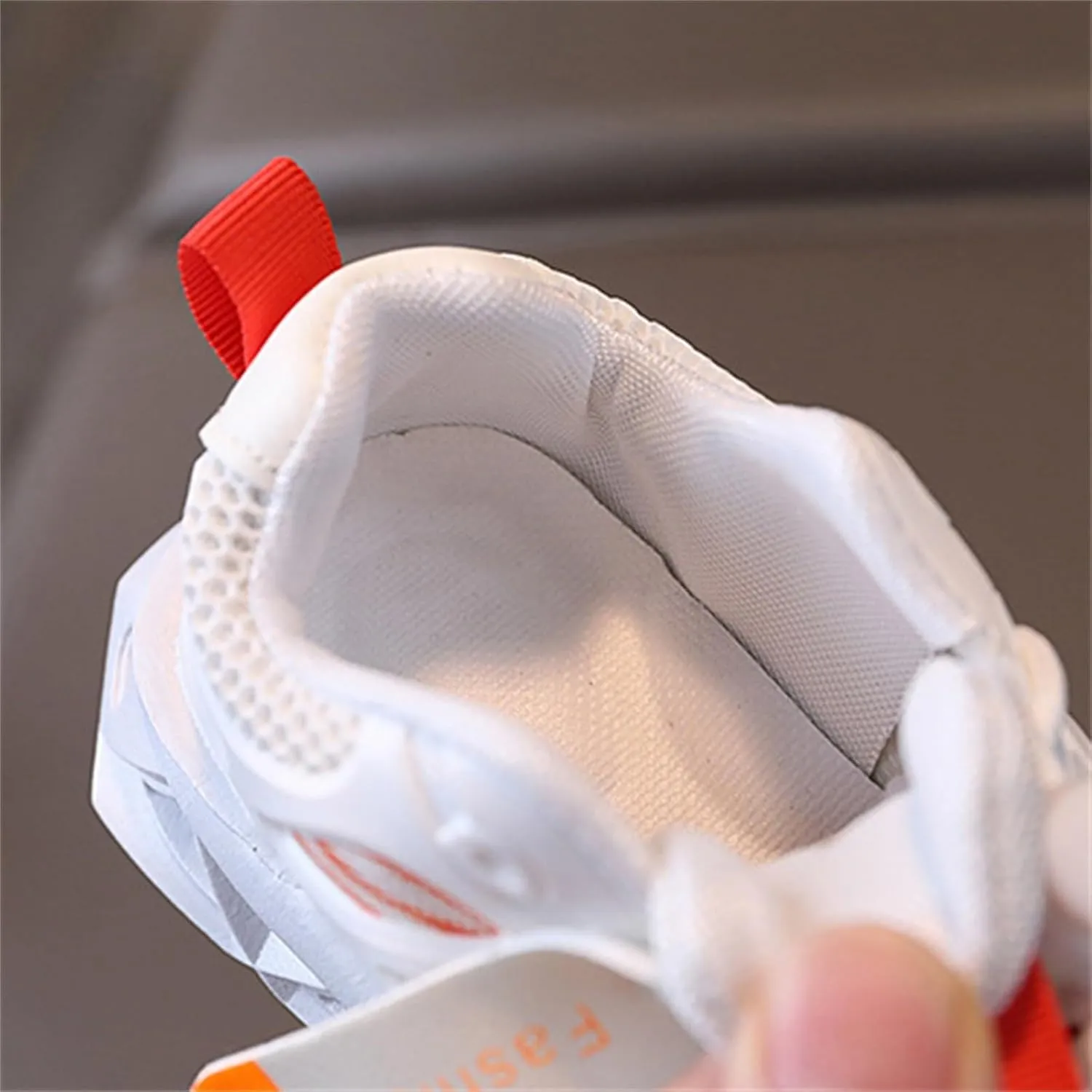 Toddler Rubber Mesh Sneaker Light Up Glitter Shoelace Ankle First Walking Shoes Baby Infant Boys Running Sport Shoes