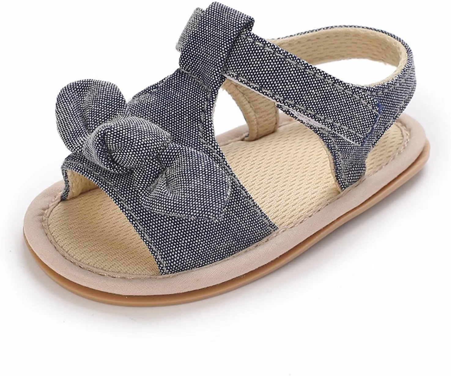 Toddler Sandals Baby Girls Sandals Ruffle Bowknot Premium Soft Sole Anti Slip Open Toe Breathable Summer Sport Sandals