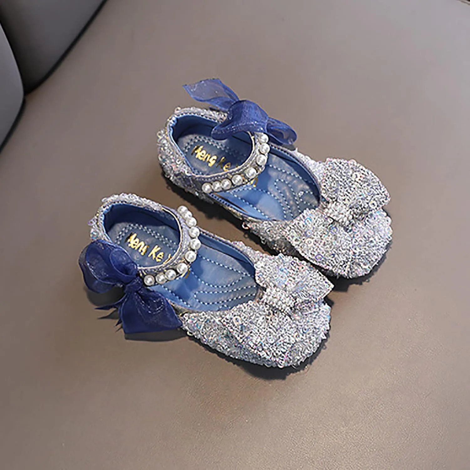 Toddler Sandals Girl, Girls Childrens Shoes Pearl Rhinestones Shining Kids Princess Shoes for Party and Wedding