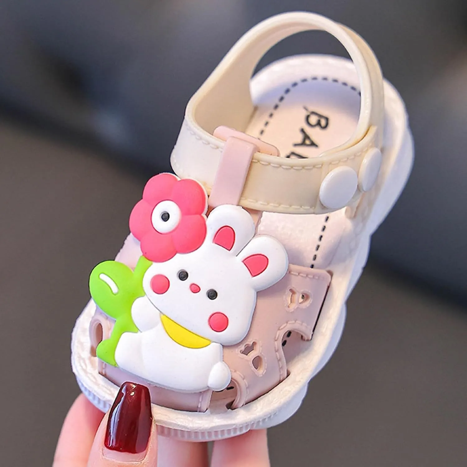 Toddler Slip On Shoes Children Shoes Comfortable Flat Sandals Fashionable Toe Covering Children Toddler Girl