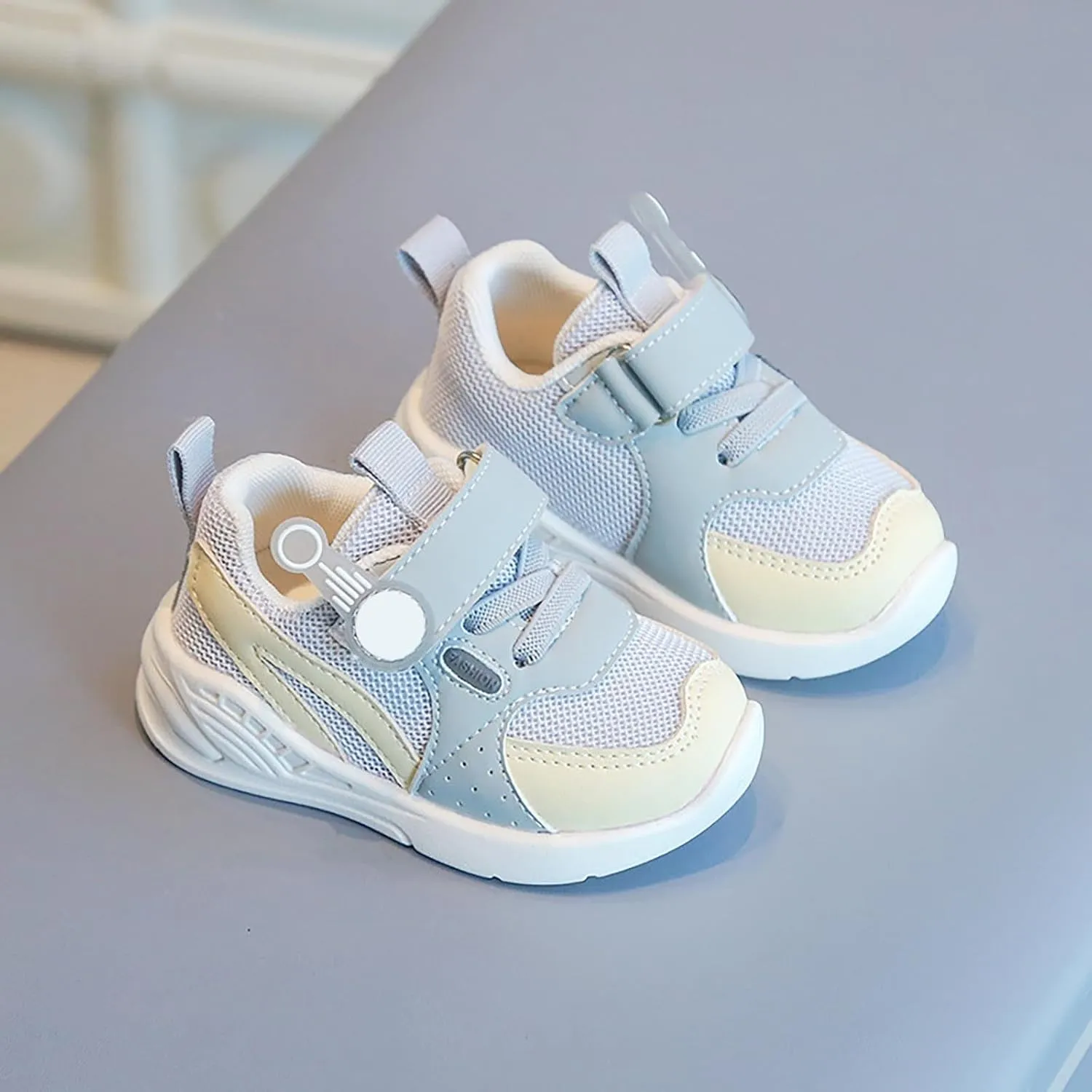 Toddler Slip On Sneakers Baby Walking Shoes Non-Slip Breathable Boys & Girls Tennis Shoes Infant Mesh Running Shoes