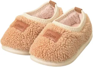 Toddler Tennis Shoes Childrens Girl Cotton Shoes Solid Color Fashion Soft Sole Winter Warm Indoor Non Slip Cotton