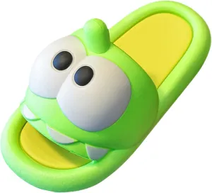 Unisex Baby House Shoes Summer Children Sandals For Boys Girls Indoor Anti Slip Soft Sole (Green, 11 Little Child)